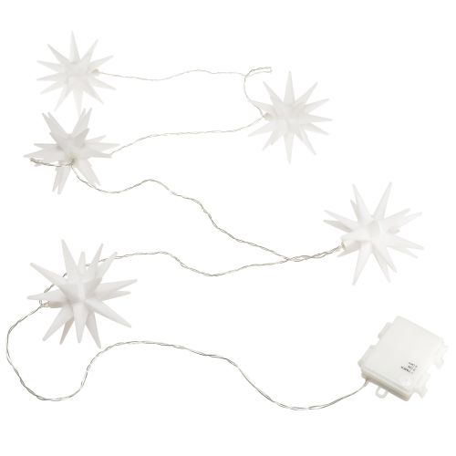 Floristik21 Sternenlichterkette Weiß LED Indoor Outdoor Timer 225cm