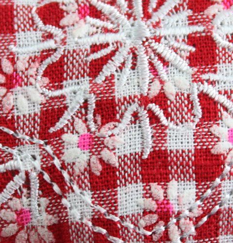 Stoffherzen Zum Hängen Rotweiß Kariert 125cm 6st