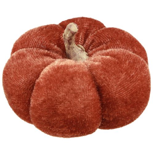 Artikel Samtige Stoffkürbisse in Herbstfarben Gelb & Braun, Deko-Set Ø7cm 9 Stück