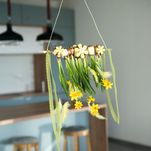 Floristik21 Streudeko Holz Gelb Blüten Sommer Tischdeko  Ø2–6cm 20 St