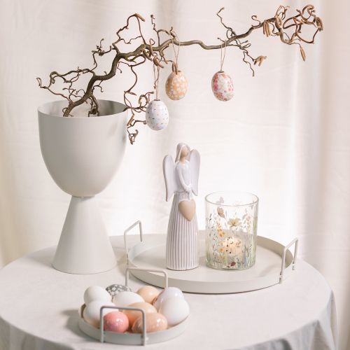 Artikel Rundes Tablett mit Griffen 30cm aus Metall, vielseitig und elegant für Gastronomie und Haushalt