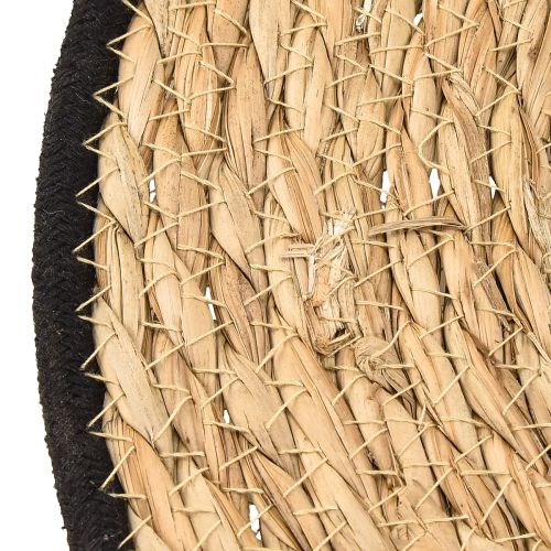 Artikel Runde Tischmatte aus Binsengras, Natur Look, Ø35cm, 4er Set, für Innen & Außen
