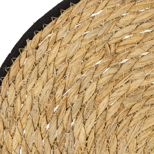 Runde Tischmatte aus Binsengras, Natur Look, Ø35cm, 4er Set, für Innen & Außen | Floristik21.de