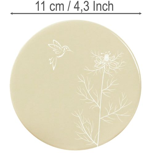 Artikel Tischuntersetzer Frühling Keramik Untersetzer Set Vogel Blume Ø11cm 6 St landhausstil