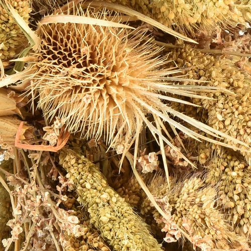 Artikel Natur Dekokranz Kardendisteln Hirse Gelb Olivgrün Ø28cm