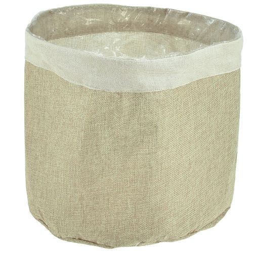 Floristik21 Übertopf Jute Stoffkörbchen Natur Utensilo Ø28cm H25cm 3St