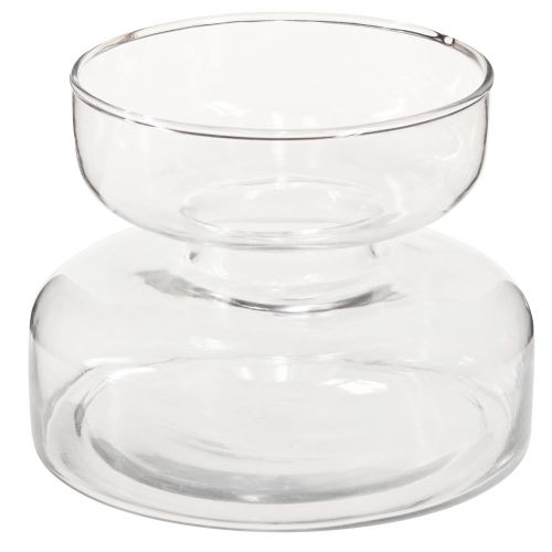 Artikel Glasvase "Rikkie" klar bauchig Ø13cm H10cm ideal für Deko und Floristik 2 Stück