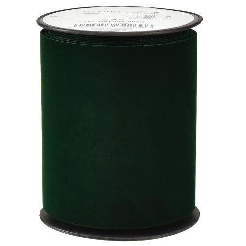 Floristik21 Veloursband Grün Breites Band Dunkelgrün Velours 100mm 8m