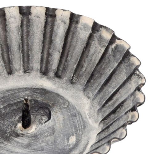 Artikel Stumpenkerzenhalter Grau Vintage-Look Metall Ø8,5cm 4er-Set