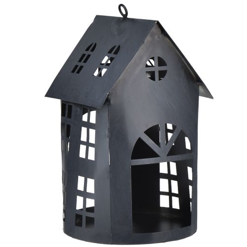 Floristik21 Vogelhaus antik grau Metall 30x15 cm