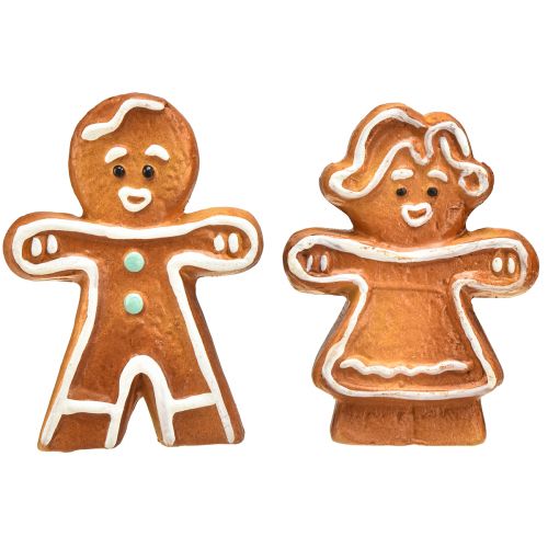 Artikel Weihnachtsdeko Keramik Lebkuchenfiguren, Festliche Tischdeko, Weihnachtsgeschenk, 6St 7cm