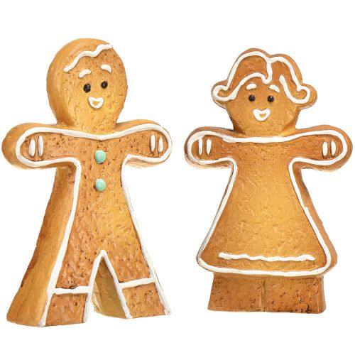 Artikel Zauberhafte Keramik Lebkuchenfiguren Set, Weihnachtsdeko für Tisch und Regal, 16cm
