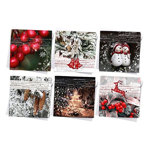 Floristik21 Weihnachtskarten 12,5x12,5cm 6St