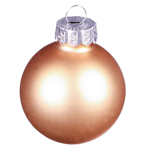 Artikel Charmante Weihnachtskugeln Glas Mini Rosa Apricot 22er-Set Ø3cm - Festliche Baumdekoration