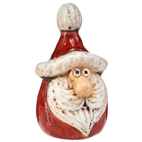 Floristik21 Niedliche Keramik Weihnachtsmann Figur, Rot-Weiß, 10cm – Perfekte Weihnachtsdeko – 4 St
