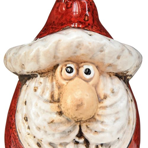Floristik21 Niedliche Keramik Weihnachtsmann Figur, Rot-Weiß, 10cm – Perfekte Weihnachtsdeko – 4 St