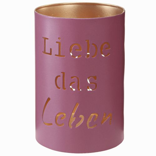 Artikel Verkaufsstarkes Windlicht-Set "Liebe das Leben" Fuchsia Gold 3er-Set Ø13/10,5/9cm