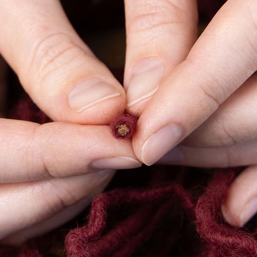 Artikel Wollkordel Bordeaux 55m für Floristik, Geschenkdekoration und DIY