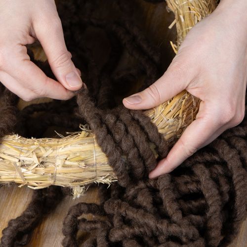 Artikel Wollkordel Braun 25m aus Weicher Wolle für Dekoration und Floristik