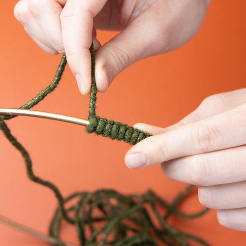 Artikel Wollkordel Grün mit Goldfaden 5m x 5mm und Draht für Dekoration und Basteln