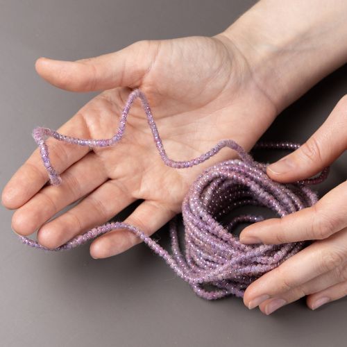 Artikel Wollkordel Rosa mit Goldfaden und Drahtverstärkung 5m x 5mm für Dekoration und Bastelideen