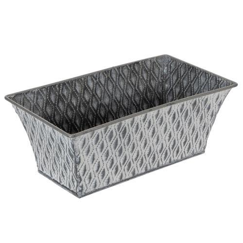 Zinkschale mit Rautenmuster 22cm×12cm einkaufen | Floristik21.de