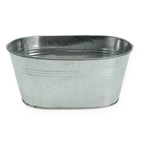 Zinkschale oval Silber 21,5cm x 14cm x 10cm 6St