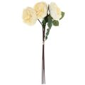 Floristik21 Künstliche Rosen wie echt Creme Kunstblumen 48cm 3St