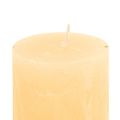 Floristik21 Durchgefärbte Kerzen Apricot Hell Stumpen 50×100mm 4St