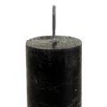 Stabkerzen durchgefärbt Schwarze Kerzen 34×240mm 4 St | Floristik21.de