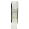 Floristik21 Geschenkband Grün Blumen Schleifenband Pastell 25mm 18m