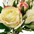 Floristik21 Kunstrosen Gelb Künstliche Rosen Deko Strauß 29cm 12St