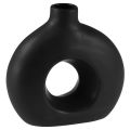 Floristik21 Vase Modern Keramik Schwarz Modern Oval 21×7×20cm