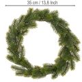 Künstlicher Kranz Tannengrün Ø 35 cm aus Kunststoff für Türdekoration | Floristik21.de