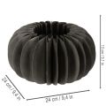 Wabenpapier Kürbis Dekoring 24cm Dunkelgrau 4 Stück | Floristik21.de