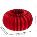 Set aus 4 Wabenpapier Kürbissen 24 cm Rot für Tisch- und Schaufensterdekoration | Floristik21.de