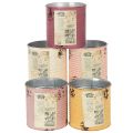 Deko Dose Shabby Chic Metall Ø11cm H10,5cm Verschiedene Farben | Floristik21.de