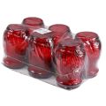 Floristik21 Grablicht Glas Glasherz Rot Gedenklicht B8cm H16,5cm 6St