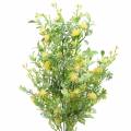 Floristik21 Strauß mit Gräsern und Blüten künstlich Gelb 53cm