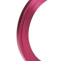 Floristik21 Aluminium Flachdraht Pink 5mm x 1mm 2,5m