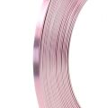 Floristik21 Aluminium Flachdraht Rosa 5mm 10m