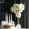 Kunstblume Amaryllis Weiß mit Stiel 50 cm für Advent und Weihnachten | Floristik21.de