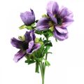Floristik21 Künstliche Anemone, Seidenblume, Kunstpflanze mit Blüten Lila L55cm