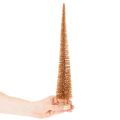 Dekobaum aus Kunststoff schlank mit Holzfuß 40 cm Senfgelb 3er-Set | Floristik21.de