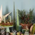 Deko-Tannenbaum künstlich 80 cm mit Holzsockel für Innenbereich | Floristik21.de