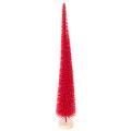 Floristik21 Deko Tannenbaum schmal künstlich mit Holzsockel Rot 40cm 3er Set
