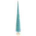 Floristik21 Tannenbaum Kunstbaum schlank mit Holzfuß 40cm türkis
