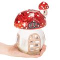 Deko-Pilzhaus Keramik handbemalt, 21cm, Rot-Weiß, Innenbereich | Floristik21.de