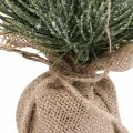 Floristik21 Mini Weihnachtsbaum künstlich im Sack Beschneit H33cm