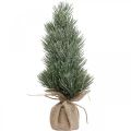 Floristik21 Mini Weihnachtsbaum künstlich im Sack Beschneit H33cm